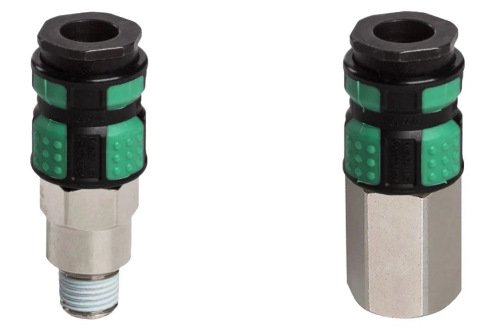 Гнездо быстросъемного соединения DN5,5 с клапаном, с резьбой, закалённая сталь, серия 1423KA